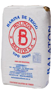 Molino harinero harinas 0000 bolsas 25kg 50 kg
